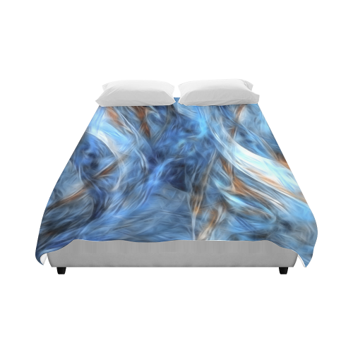 Blue Colorful Abstract Design Duvet Cover 86"x70" ( All-over-print)