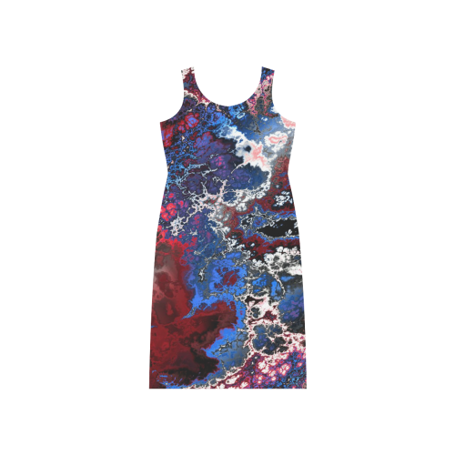 awesome fractal 28 Phaedra Sleeveless Open Fork Long Dress (Model D08)