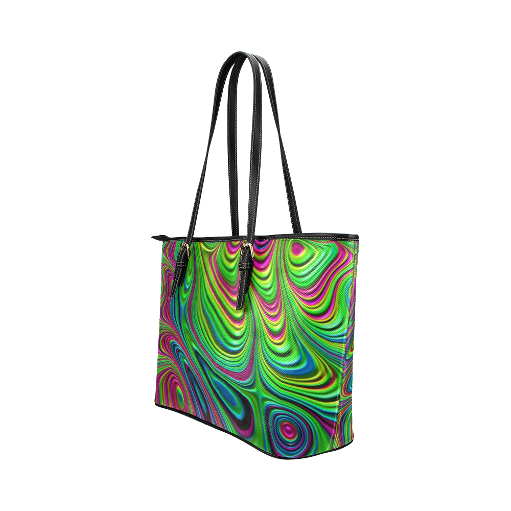 more colors in life 22B Leather Tote Bag/Large (Model 1651)