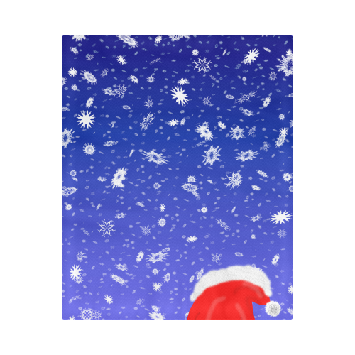Romantic Snowy Winternight Santa is coming Duvet Cover 86"x70" ( All-over-print)