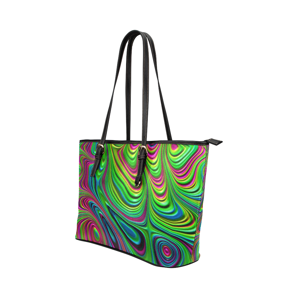 more colors in life 22B Leather Tote Bag/Large (Model 1651)