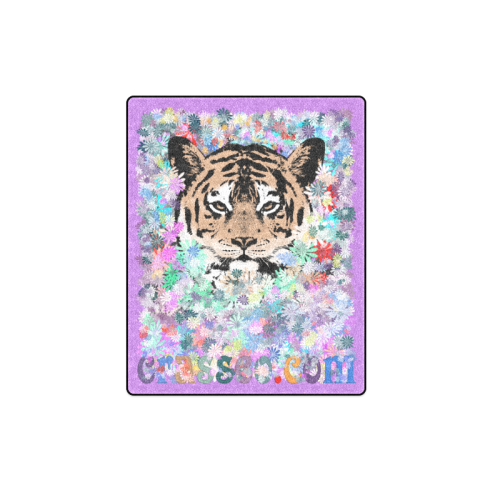 FLOWER TIGER III Blanket 40"x50"