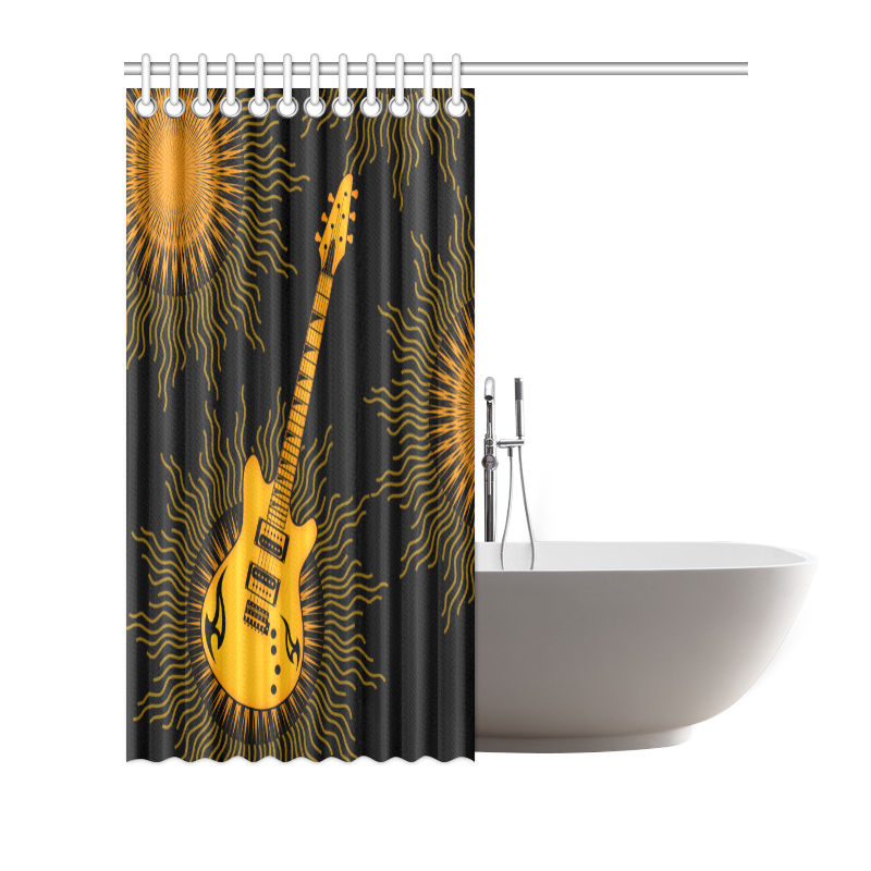 Tribal Sun Guitar by ArtformDesigns Shower Curtain 66"x72"