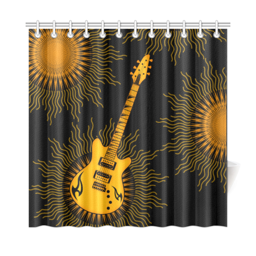 Tribal Sun Guitar by ArtformDesigns Shower Curtain 72"x72"