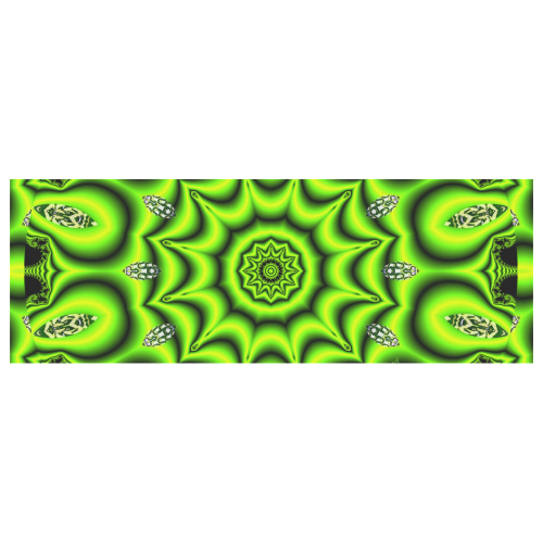 Spring Lime Green Garden Mandala, Abstract Spirals Classic Insulated Mug(10.3OZ)