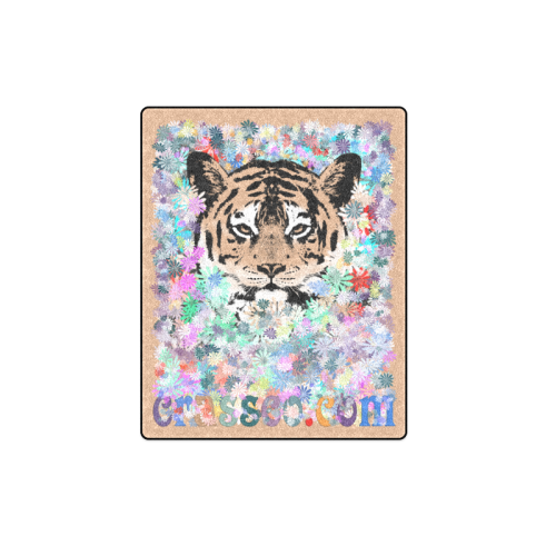 FLOWER TIGER V Blanket 40"x50"