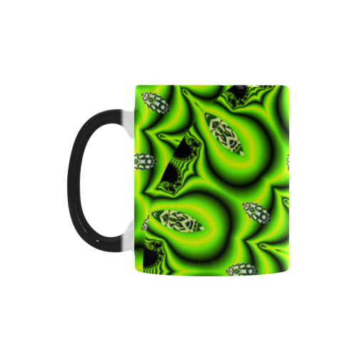 Spring Lime Green Garden Mandala, Abstract Spirals Custom Morphing Mug