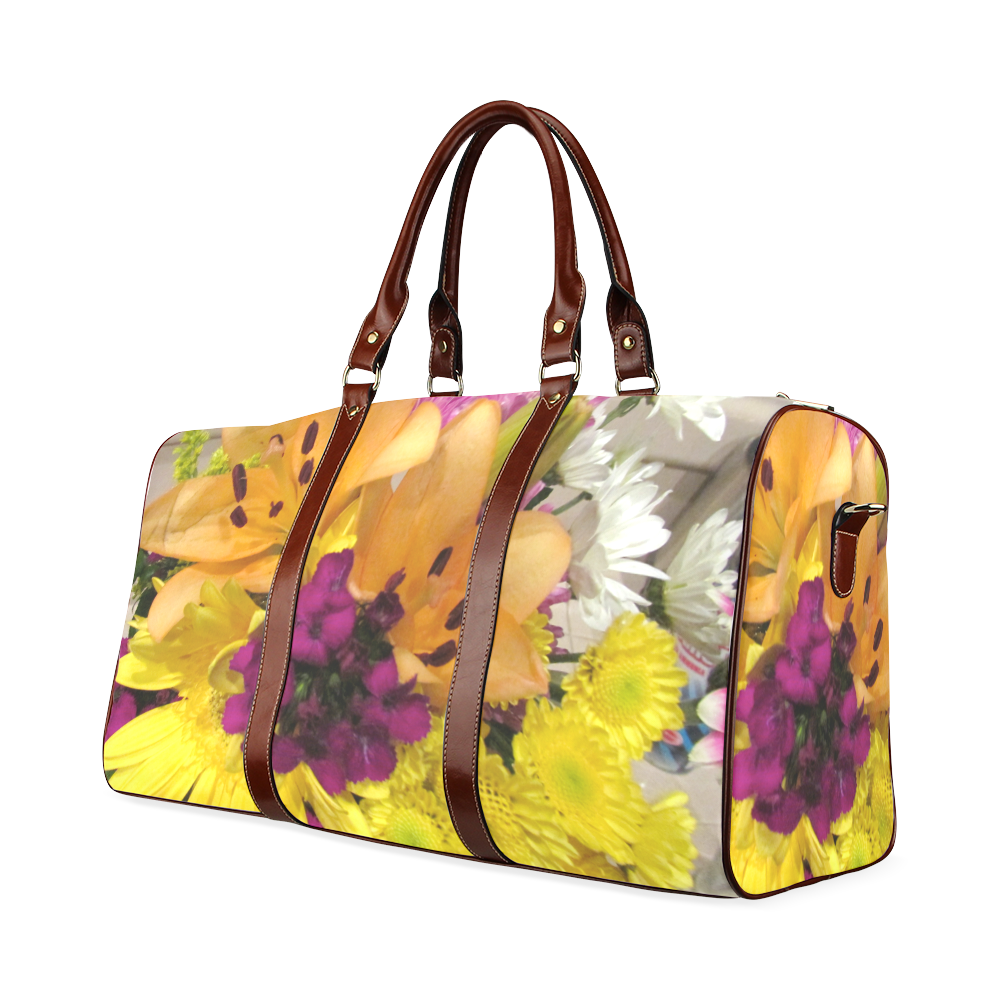 Bouquet by Martina Webster Waterproof Travel Bag/Small (Model 1639)