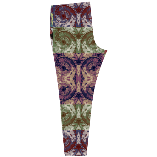 Snails Spirals Mosaic Grunge Pattern Cassandra Women's Leggings (Model L01)