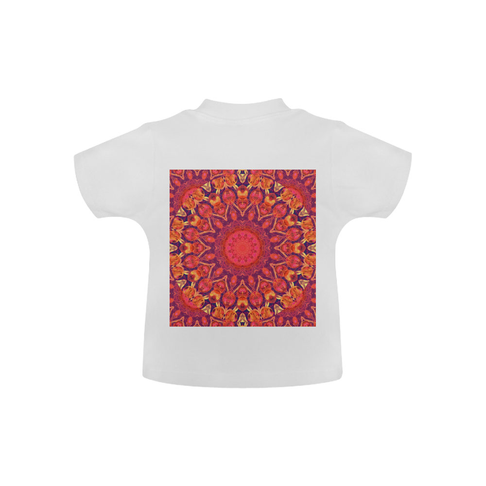 Sunburst, Abstract Peach Cream Orange Star Quilt Baby Classic T-Shirt (Model T30)