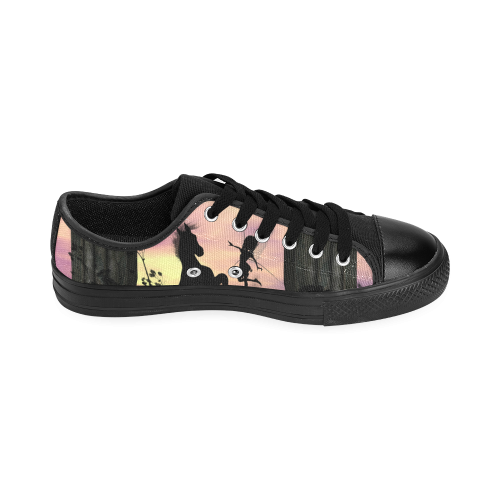 Wonderful fairy with foal in the sunset Men's Classic Canvas Shoes/Large Size (Model 018)
