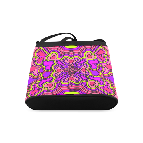 Pink, Purple and Lime Zen Doodle by ArtformDesigns Crossbody Bags (Model 1613)