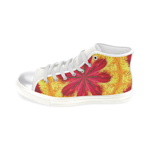 The Ring of Fire Women's Classic High Top Canvas Shoes (Model 017)