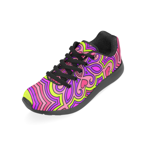Pink, Purple and Lime Zen Doodle by ArtformDesigns Women’s Running Shoes (Model 020)