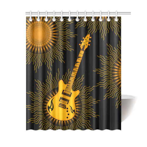 Tribal Sun Guitar by ArtformDesigns Shower Curtain 60"x72"