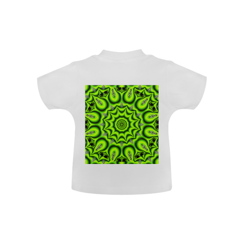 Spring Lime Green Garden Mandala, Abstract Spirals Baby Classic T-Shirt (Model T30)