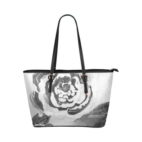 Mothers day silver year Leather Tote Bag/Small (Model 1651)