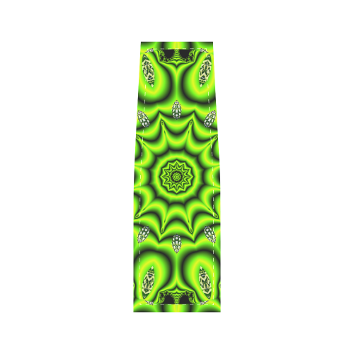 Spring Lime Green Garden Mandala, Abstract Spirals Saddle Bag/Small (Model 1649) Full Customization