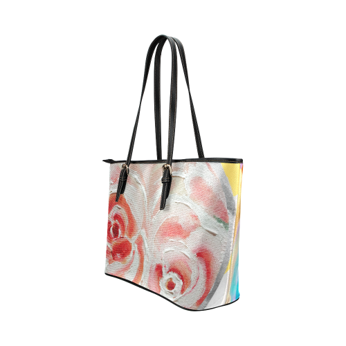 Earth Marble Leather Tote Bag/Small (Model 1651)