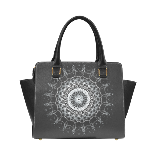 white mandala handbag Classic Shoulder Handbag (Model 1653)