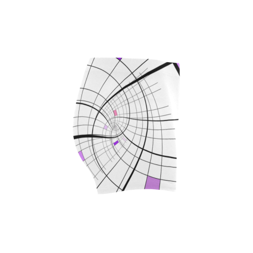 Swirl Grid Lilac Rose Spiral Briseis Skinny Shorts (Model L04)
