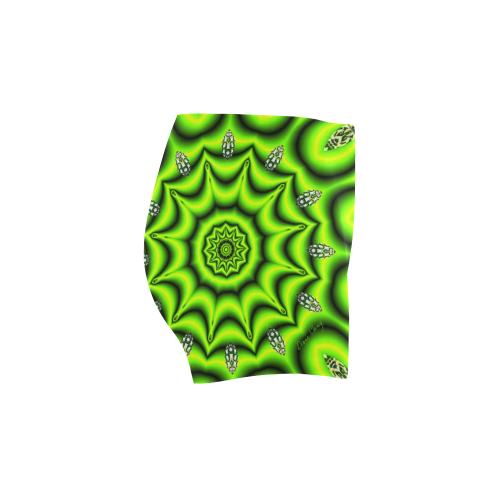 Spring Lime Green Garden Mandala, Abstract Spirals Briseis Skinny Shorts (Model L04)