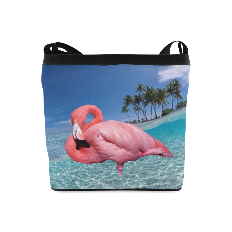 Flamingo and Palms Crossbody Bags (Model 1613)