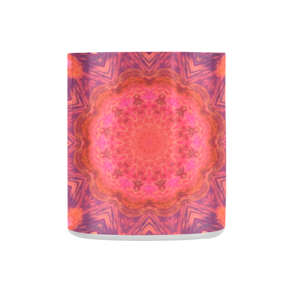 Sunburst, Abstract Peach Cream Orange Star Quilt Classic Insulated Mug(10.3OZ)