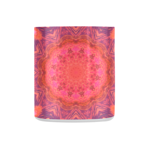 Sunburst, Abstract Peach Cream Orange Star Quilt Classic Insulated Mug(10.3OZ)