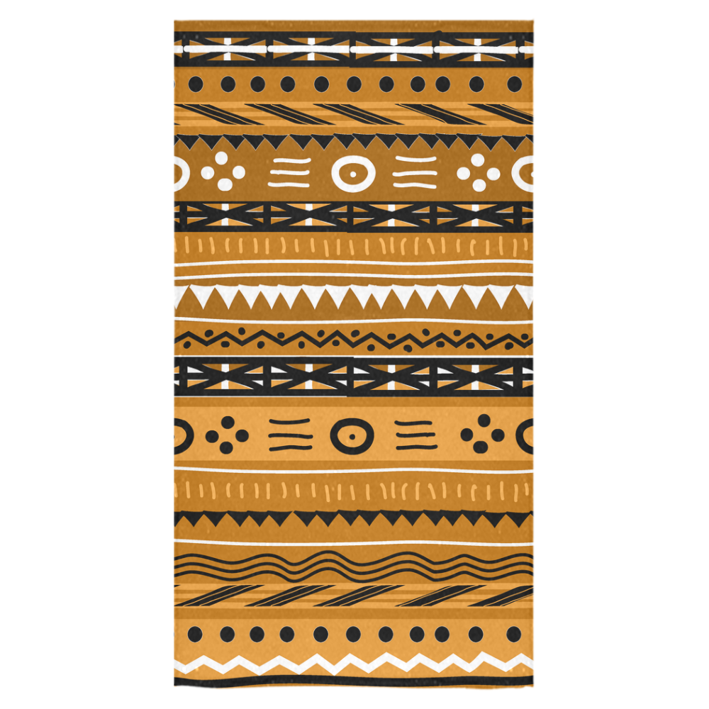 Brown African Pattern Mix Bath Towel 30"x56"
