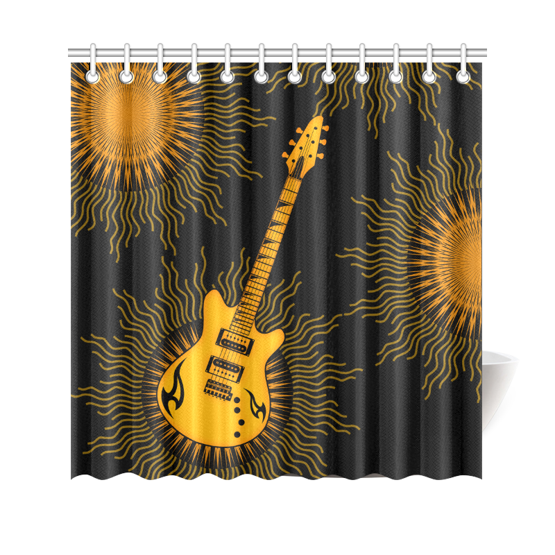 Tribal Sun Guitar by ArtformDesigns Shower Curtain 69"x70"