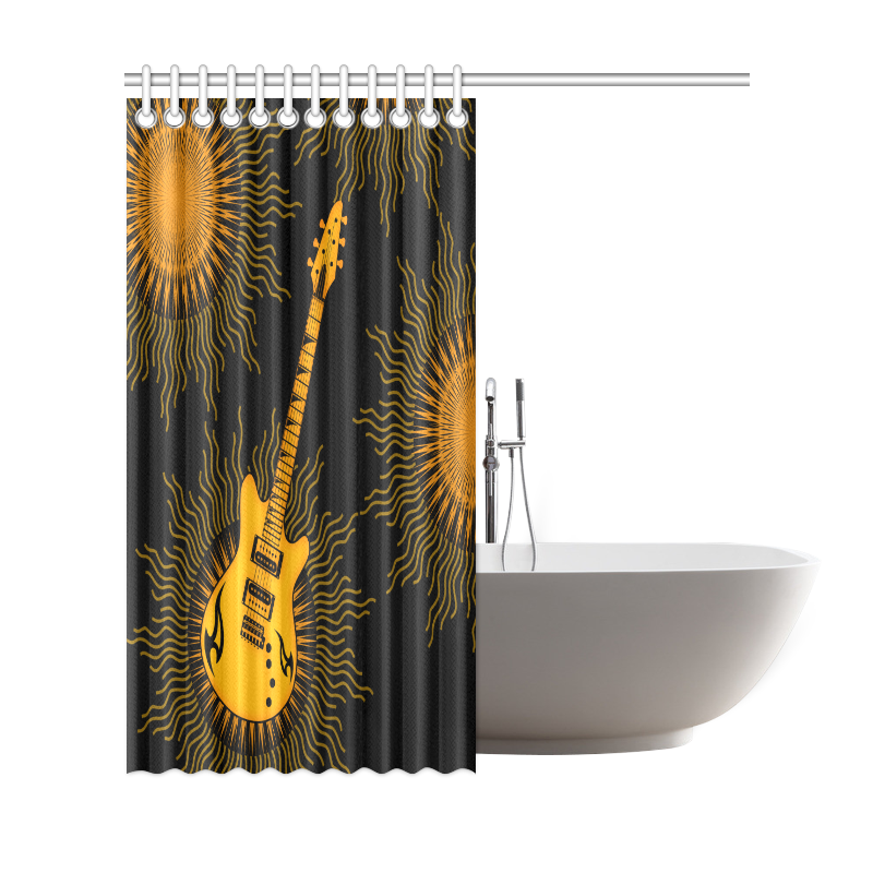 Tribal Sun Guitar by ArtformDesigns Shower Curtain 69"x72"