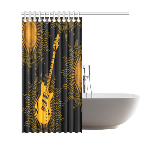 Tribal Sun Guitar by ArtformDesigns Shower Curtain 69"x72"
