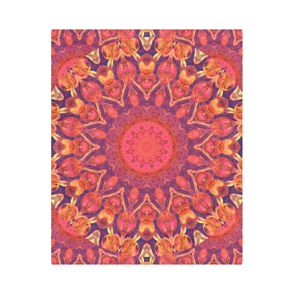 Sunburst, Abstract Peach Cream Orange Star Quilt Duvet Cover 86"x70" ( All-over-print)