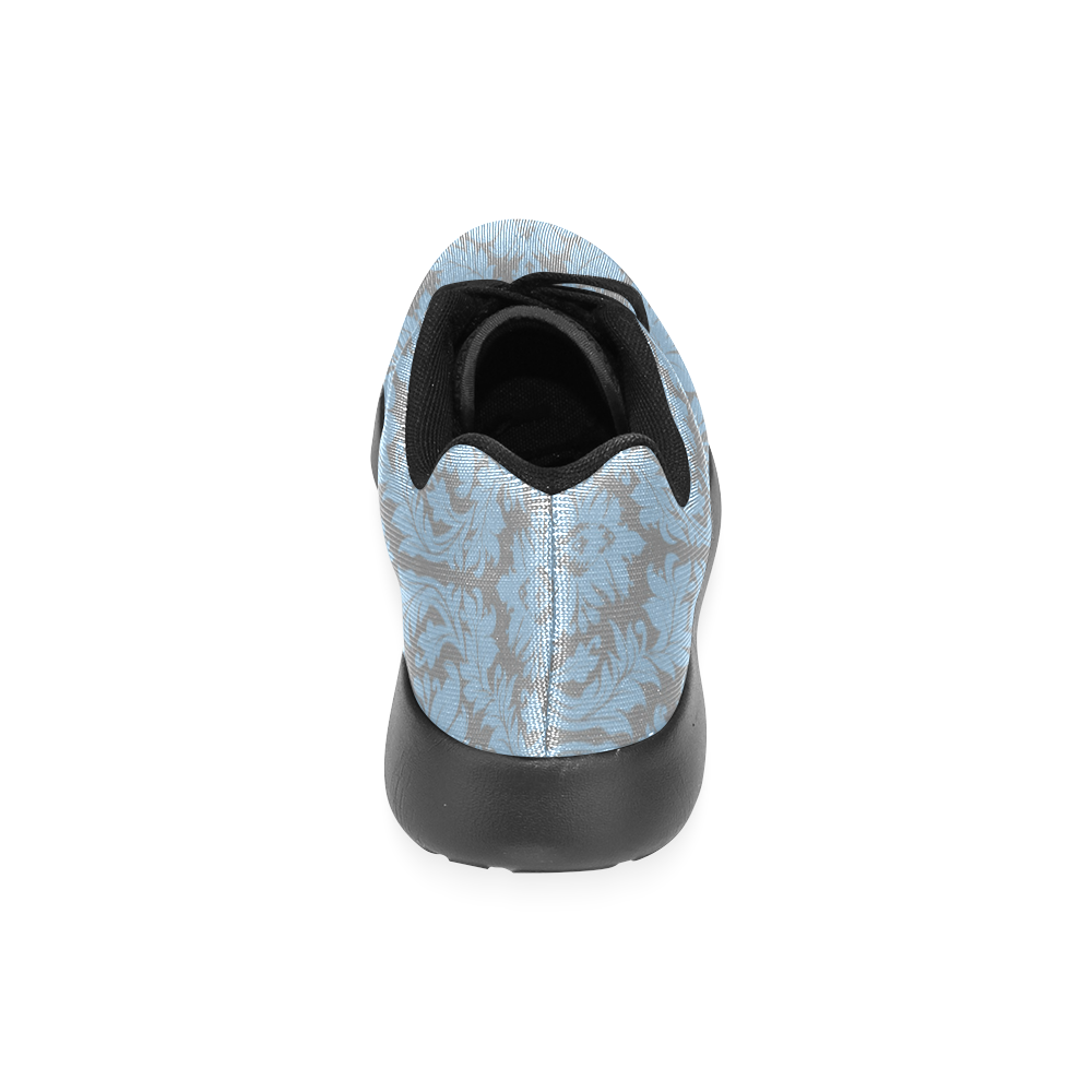 autumn fall colors grey blue damask Women’s Running Shoes (Model 020)