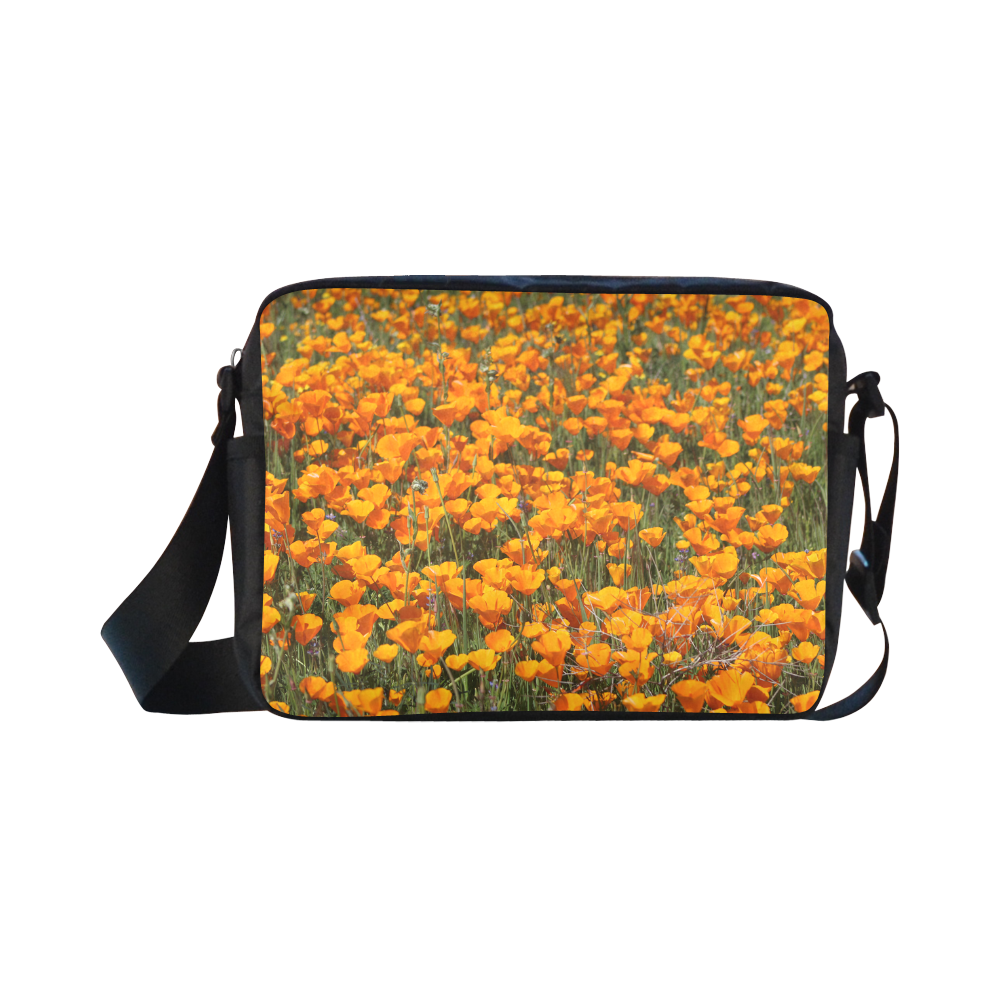 Sea of poppies by Martina Webster Classic Cross-body Nylon Bags (Model 1632)