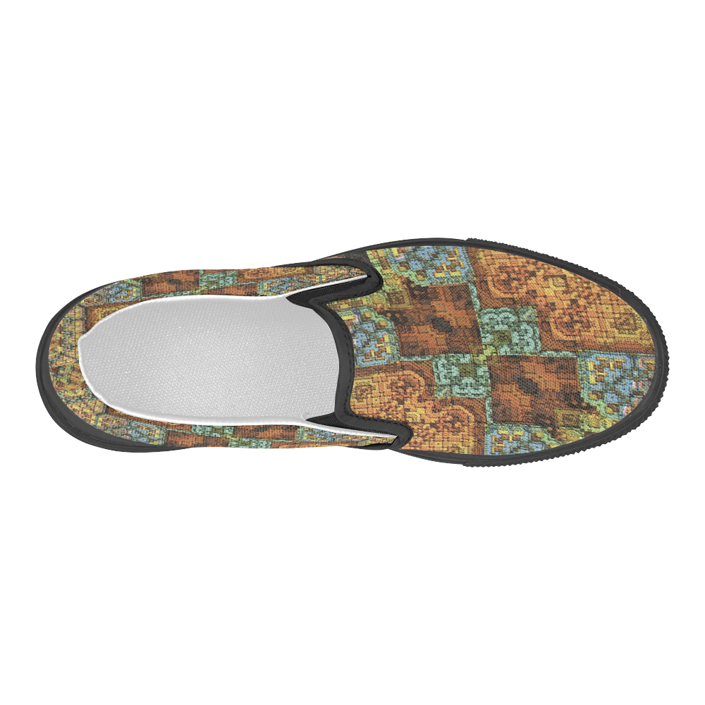 Patchwork Women's Slip-on Canvas Shoes (Model 019)