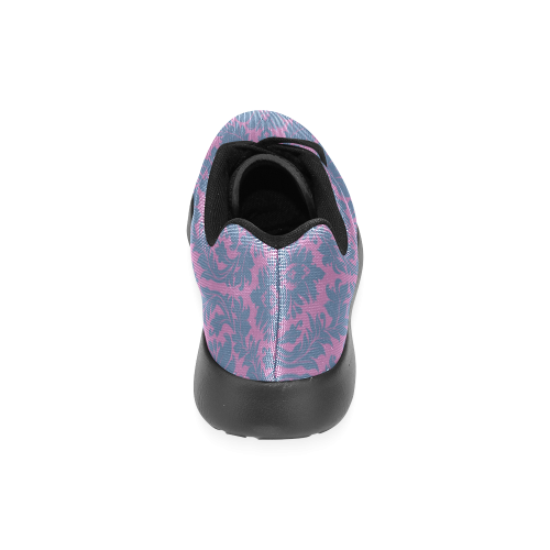 autumn fall colors pink blue damask pattern Women’s Running Shoes (Model 020)