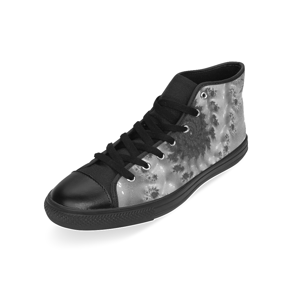 Fractal20160830 Men’s Classic High Top Canvas Shoes /Large Size (Model 017)