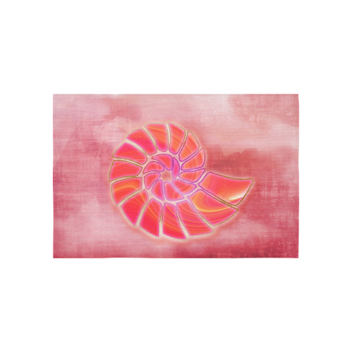 pink wash nautilus Cotton Linen Wall Tapestry 60"x 40"