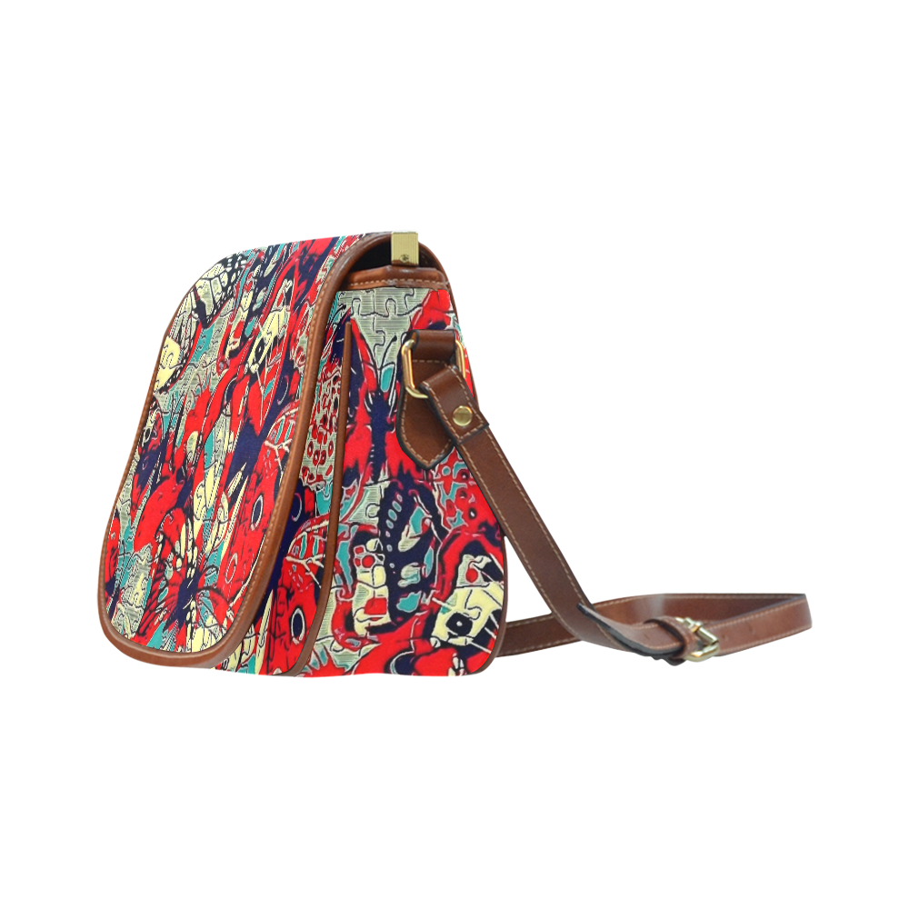 Butterfly by Popart Lover Saddle Bag/Large (Model 1649)