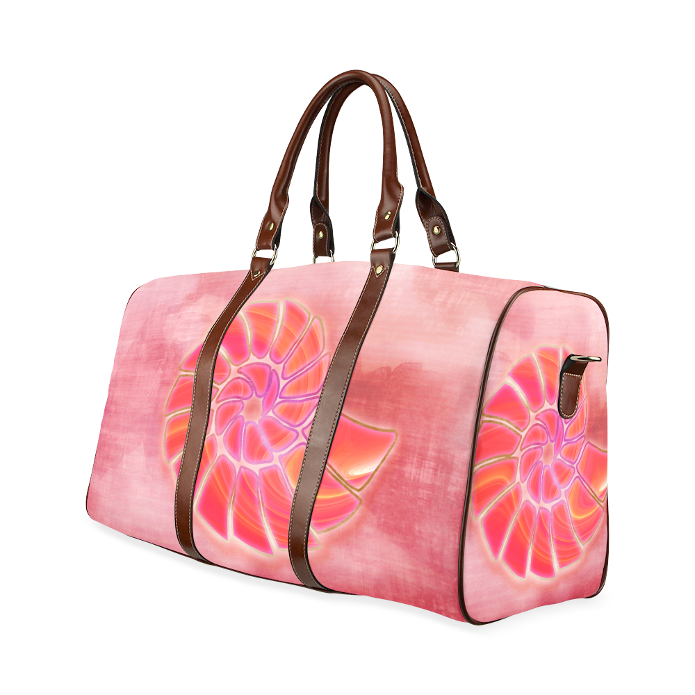 pink wash nautilus Waterproof Travel Bag/Large (Model 1639)