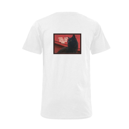 "Crimson Tide Cool Cats"  Men's V-Neck Big Tee Men's V-Neck T-shirt  Big Size(USA Size) (Model T10)