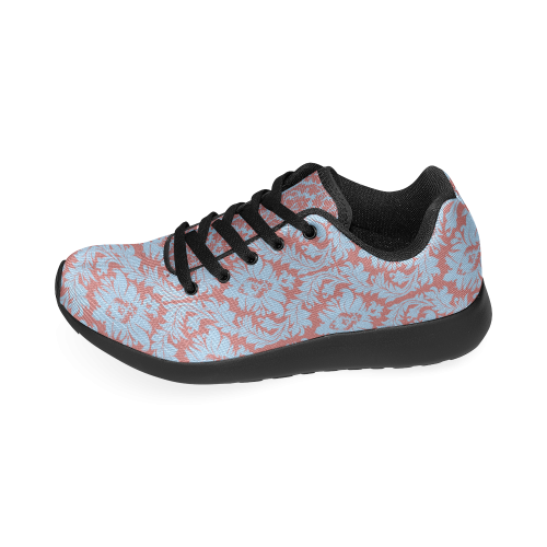 autumn fall pink red blue damask pattern Women’s Running Shoes (Model 020)