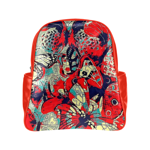 Butterfly by Popart Lover Multi-Pockets Backpack (Model 1636)
