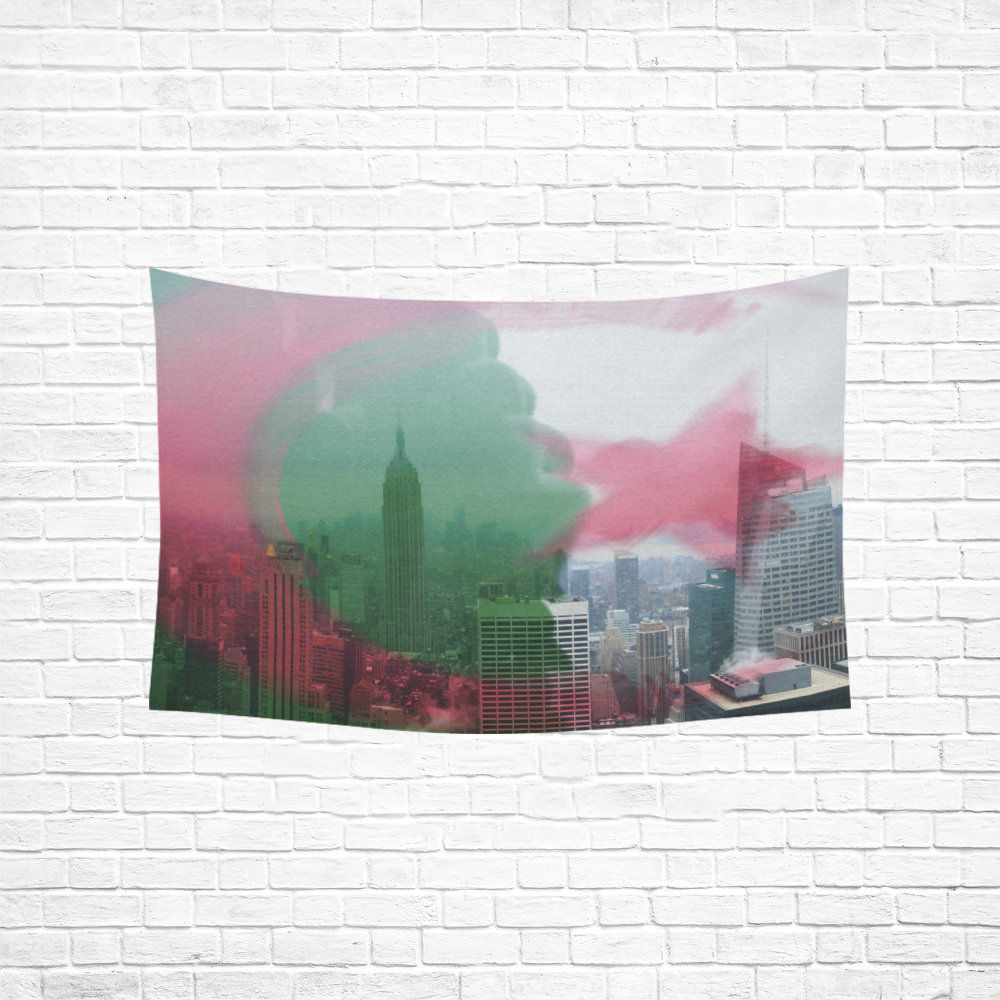 NYC Algeria Panorama Cotton Linen Wall Tapestry 60"x 40"