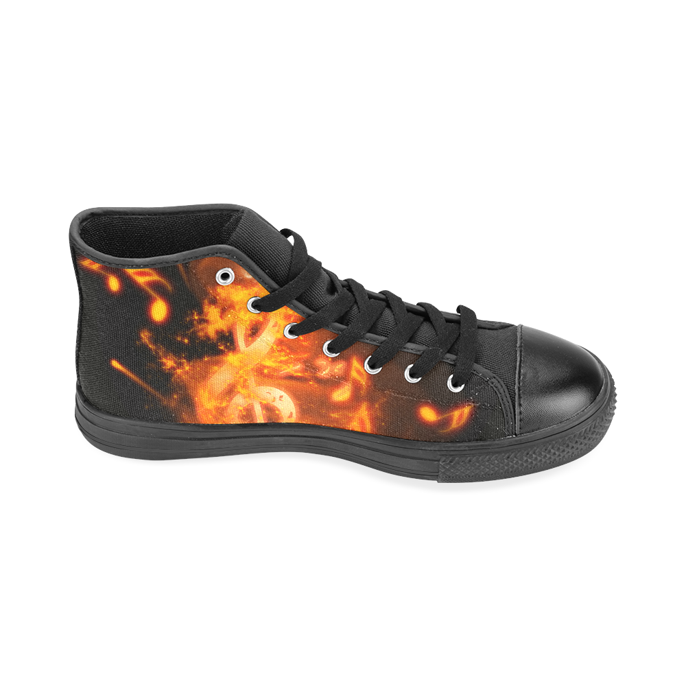 flameclef6 Men’s Classic High Top Canvas Shoes /Large Size (Model 017)