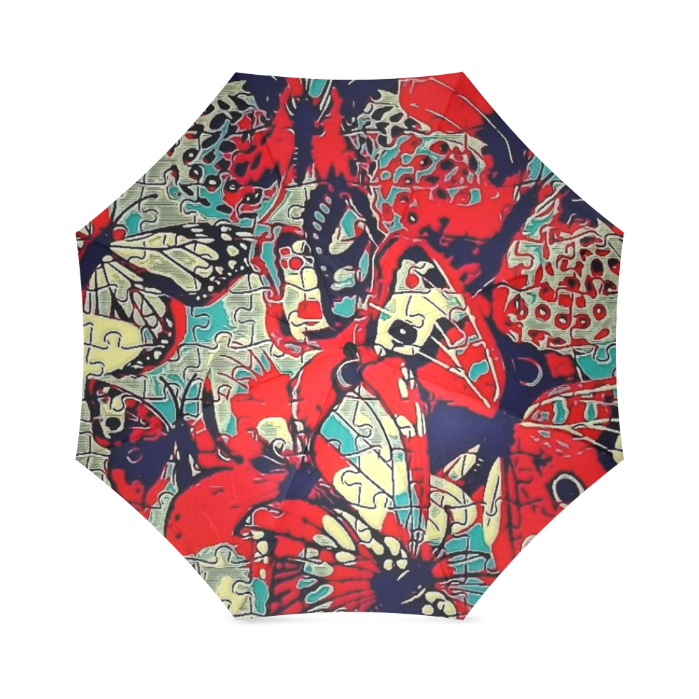 Butterfly by Popart Lover Foldable Umbrella (Model U01)