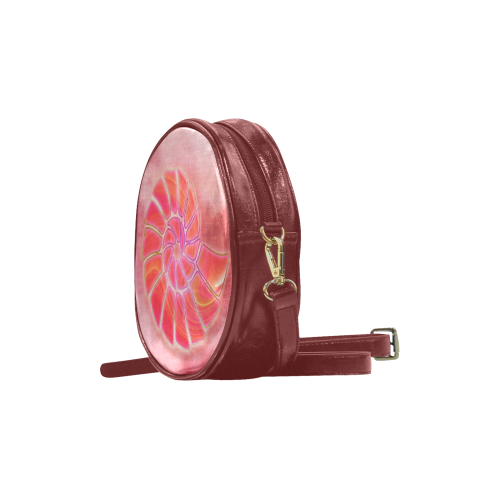 pink wash nautilus Round Sling Bag (Model 1647)