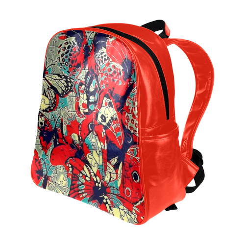 Butterfly by Popart Lover Multi-Pockets Backpack (Model 1636)